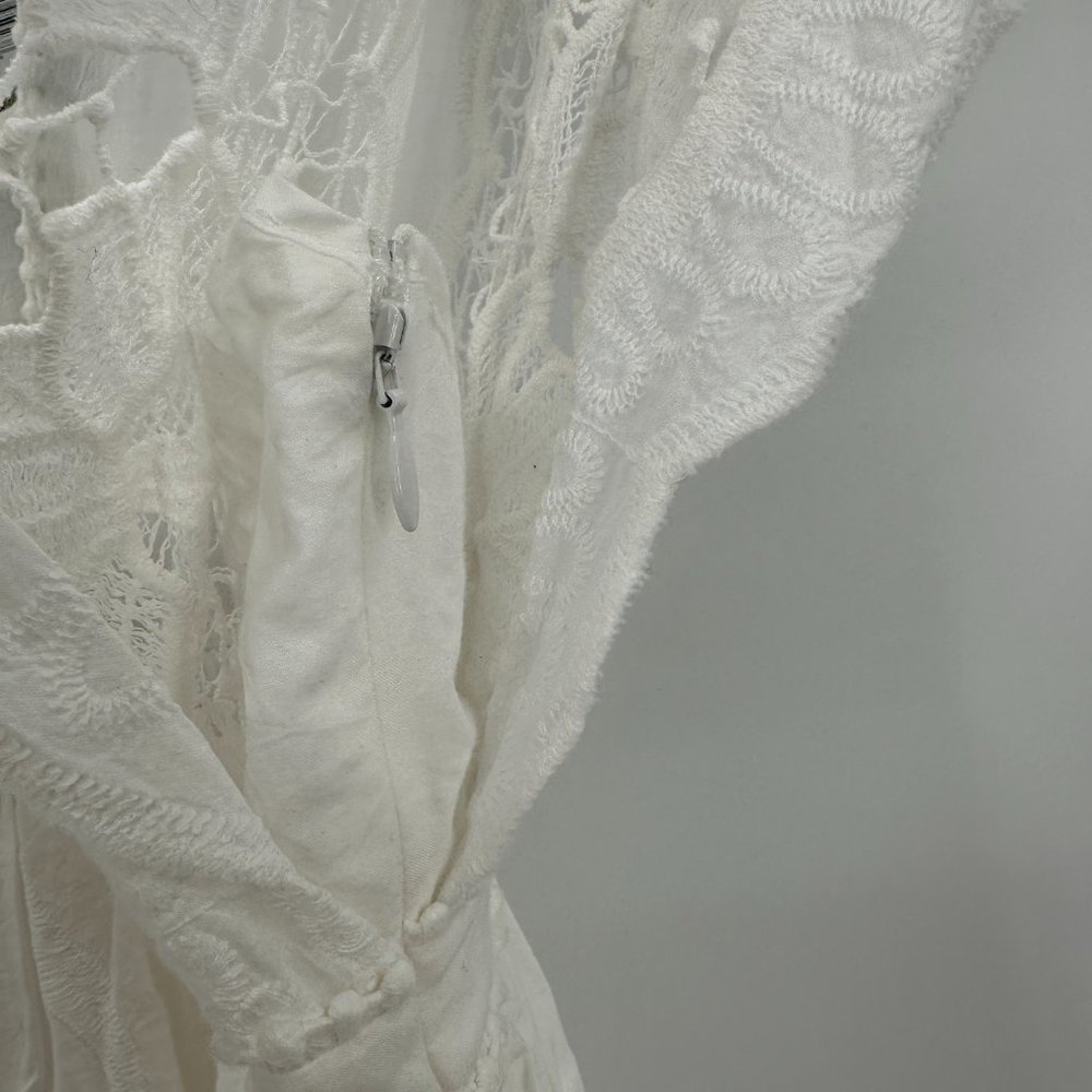 FARM Rio White Tiered Lace Midi Dress - Picture 10 of 15
